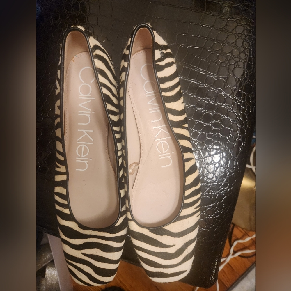 Calvin Klein Pony Hair Flats